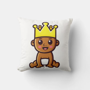The baby king throw pillow