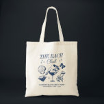The Bach Club Beach Wedding Bachelorette Party Tote Bag<br><div class="desc">Make a splash at your upcoming bachelorette party with this stunning beach bachelorette party design. Whether you're celebrating a bach trip, a bridal shower, a girls' vacation, or a best friends' engagement, this custom beach bachelorette party design is the perfect addition to your unforgettable getaway. Add a personal touch to...</div>