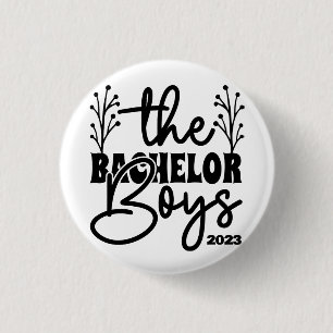 'The Bachelor Boys', Party, Customizable, Stag Do 1 Inch Round Button