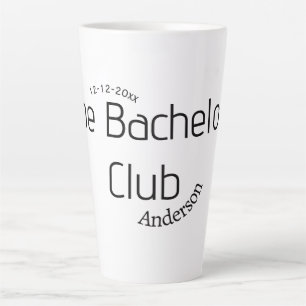 the bachelor club name year stylish trendy curvy latte mug