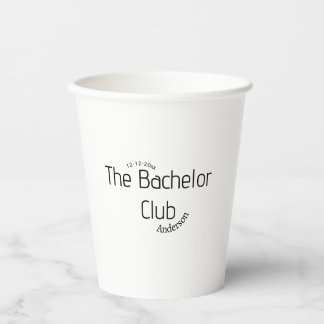 the bachelor club name year stylish trendy curvy paper cups