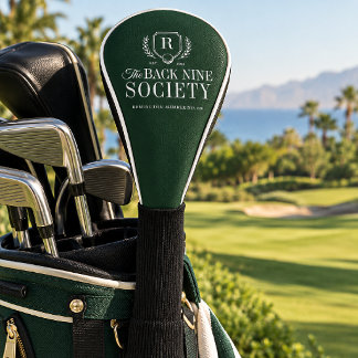 The Back Nine Society Classic Golf Club Crest Head Cover