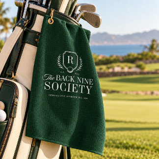 The Back Nine Society Classic Golf Club Crest Towel