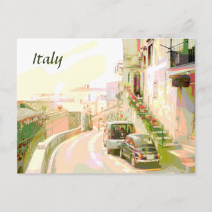 The Back Streets of Italy Travel Poster Style Postcard