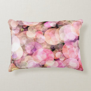 The backdrop of pale yellow bubbles. accent pillow