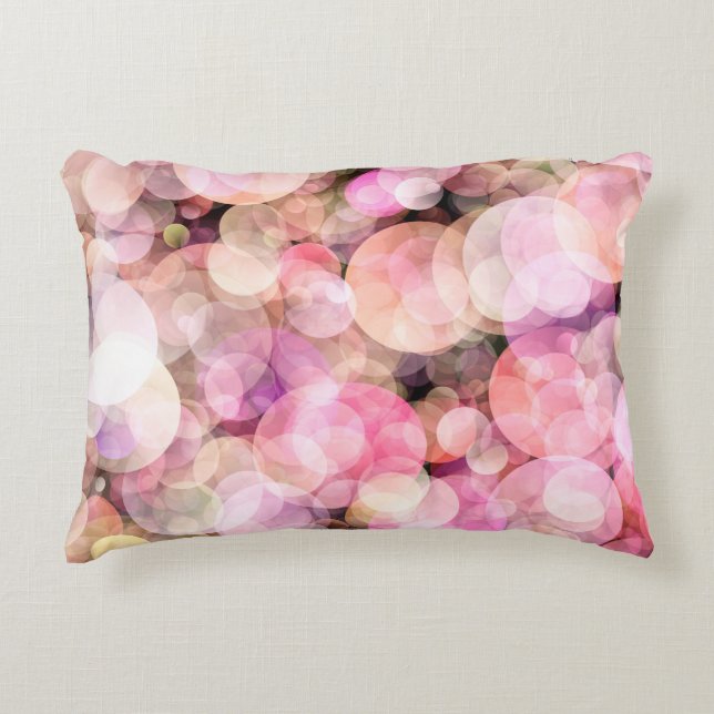 The backdrop of pale yellow bubbles. accent pillow (Front)