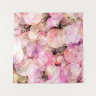 The backdrop of pale yellow bubbles. tapestry