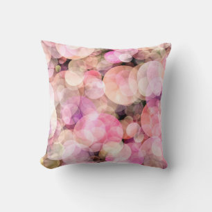 The backdrop of pale yellow bubbles. throw pillow