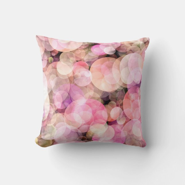 The backdrop of pale yellow bubbles. throw pillow (Front)