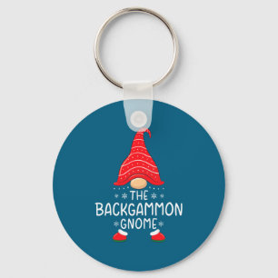 The Backgammon Gnome Christmas Xmas Family Matchin Keychain