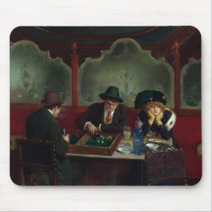 The Backgammon Players Mouse Pad