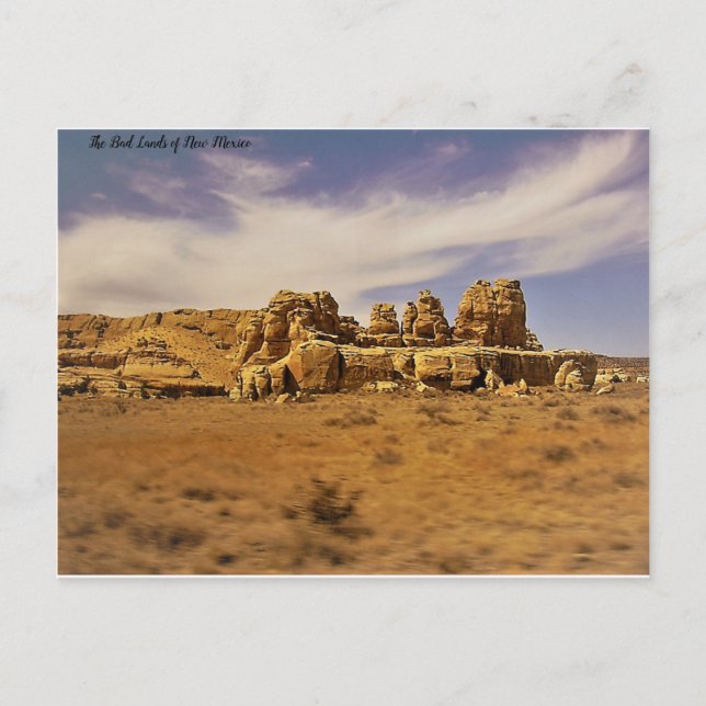 The Bad Lands of New Mexico Postcard (Front)