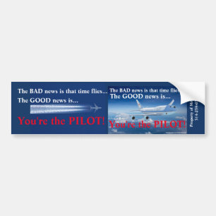 The bad news... and The good news.. sticker. Bumper Sticker