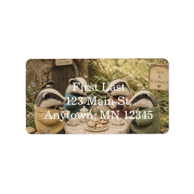 The Badger Tea Party Label (Front)