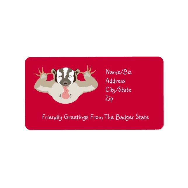 The Badgering Badger_Friendly Greetings Label (Front)