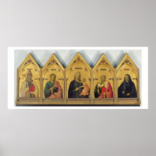The Badia Altarpiece with Madonna and Saints, c.13 Poster