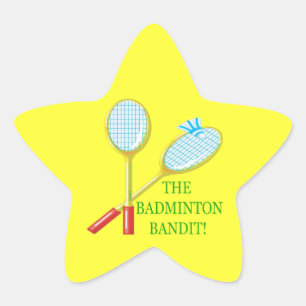 The Badminton Bandit Star Sticker