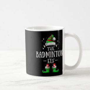 The Badminton Elf Matching Family Group Christmas Coffee Mug