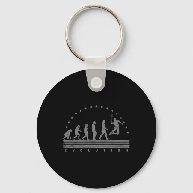 The Badminton Evolutions Retro Shuttle Men's Badmi Keychain (Front)