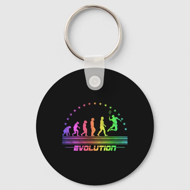 The Badminton Evolutions Retro Shuttle Men's Badmi Keychain (Front)