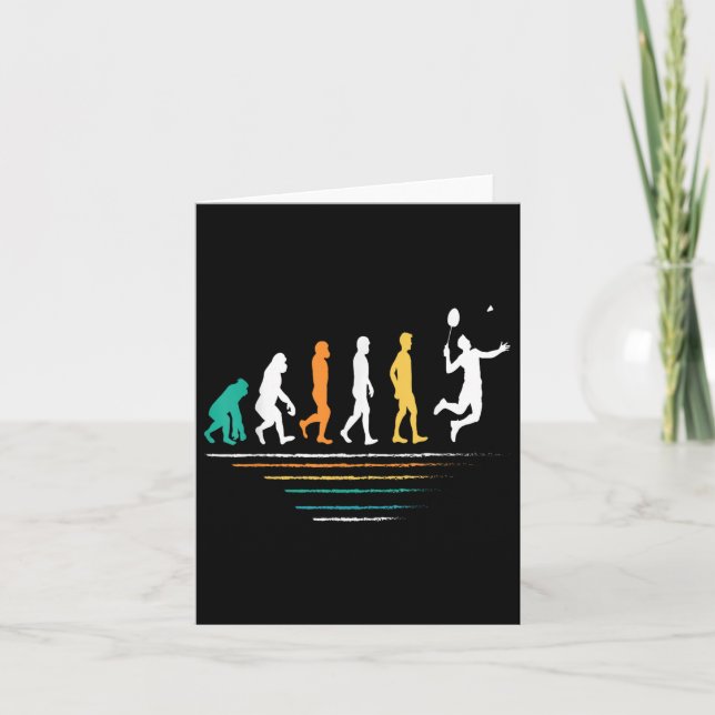 The Badminton Evolutions Retro Shuttle Mens Badmin Card (Front)