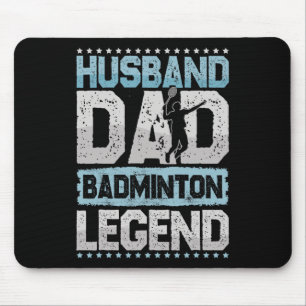 The Badminton Legends Retro Shuttle Men's Badminto Mouse Pad