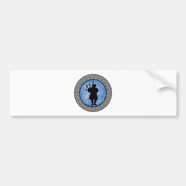 THE BAGPIPES SOUNDWAVES BUMPER STICKER (Front)