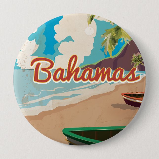 The Bahamas 4 Inch Round Button (Front)