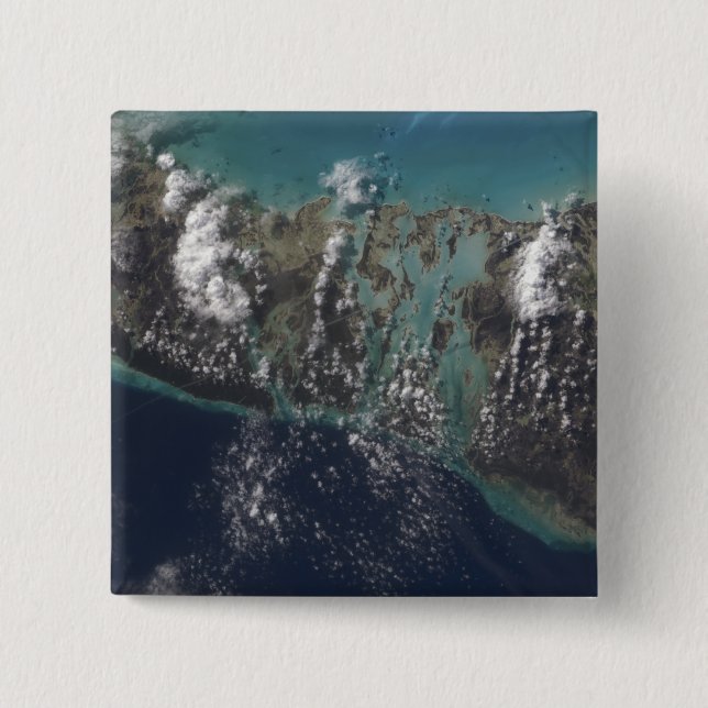 The Bahamas' Andros Island 2 Inch Square Button (Front)