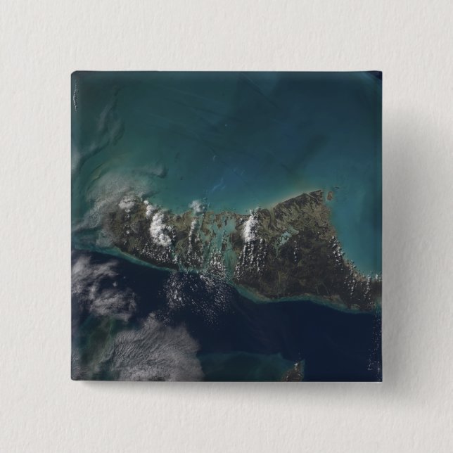The Bahamas' Andros Island 2 Inch Square Button (Front)