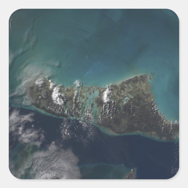The Bahamas' Andros Island Square Sticker (Front)