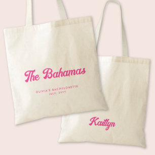 The Bahamas Bachelorette Party Personalized Tote Bag