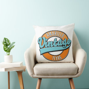 The Bahamas Backpacker World Traveller retro logo. Throw Pillow