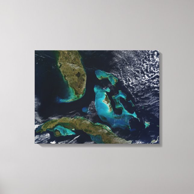 The Bahamas, Florida, and Cuba Canvas Print (Front)