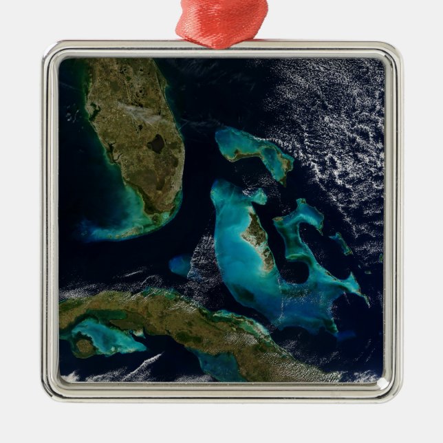 The Bahamas, Florida, and Cuba Metal Ornament (Front)