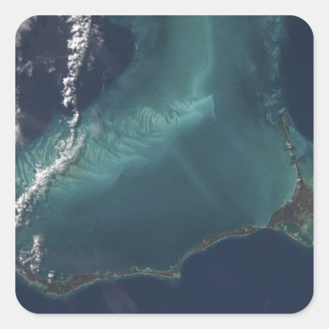 The Bahamas' lengthy narrow Eleuthra Island Square Sticker (Front)