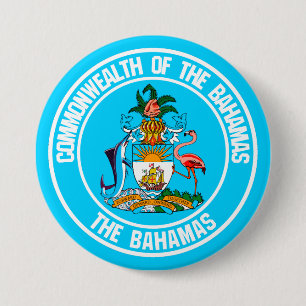 The Bahamas Round Emblem 3 Inch Round Button