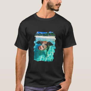 The Bahamas Swimming Pig Caribbean Beach Trips Sum T-Shirt