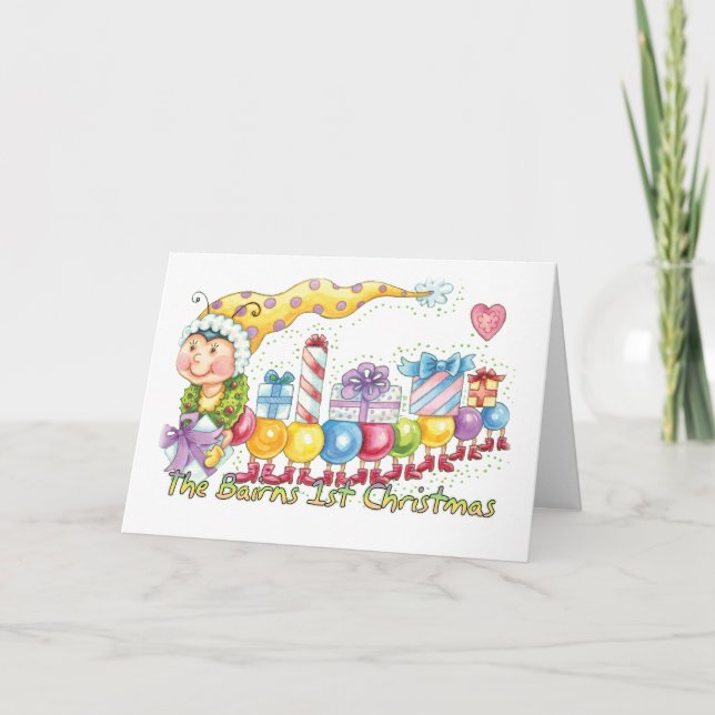 The Bairns 1st Christmas - Cute Bairns Baby Card (Front)