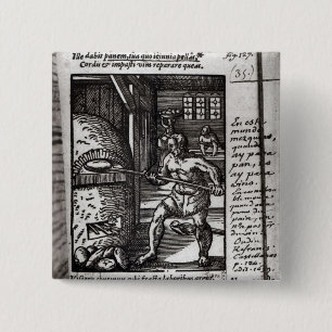 The Baker 2 Inch Square Button