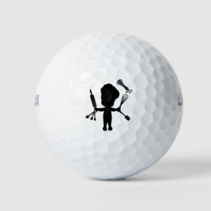 The Baker Juggles His Utensils / Tools Golf Balls