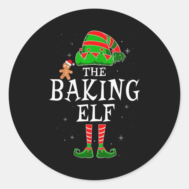The Baking Elf Group Matching Family Christmas Coo Classic Round Sticker (Front)