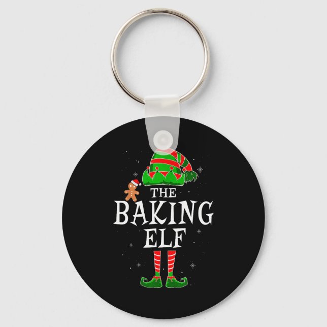 The Baking Elf Group Matching Family Christmas Coo Keychain (Front)