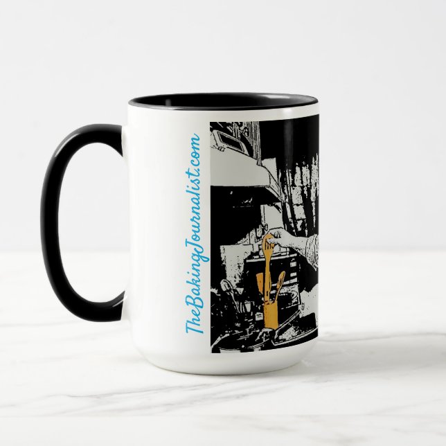 The Baking Journalist Big Coffee/Tea Mug (Left)