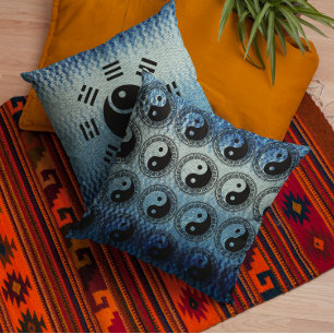 The Balance: Ba Gua, eight trigrams  yin yang TCM  Throw Pillow