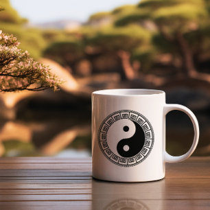The Balance: Ba Gua, eight trigrams  yin yang TCM Two-Tone Coffee Mug