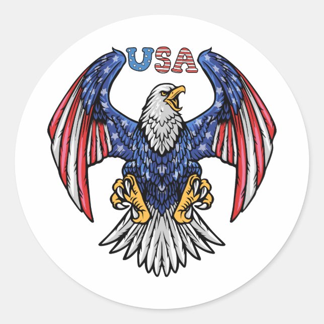 The bald eagle a modern American national symbol Classic Round Sticker (Front)