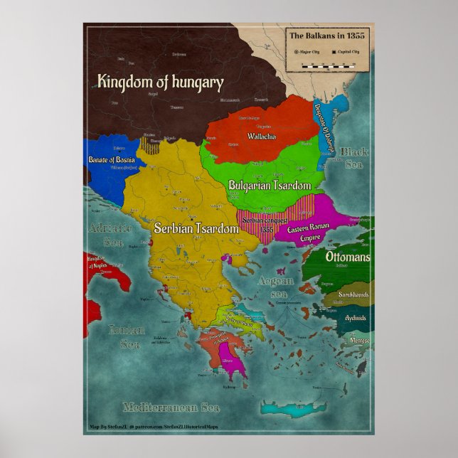The Balkans 1355 Poster (Front)