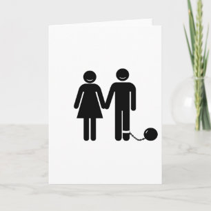 The "Ball and Chained" groom Card