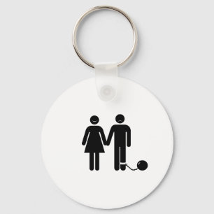 The "Ball and Chained" groom Keychain